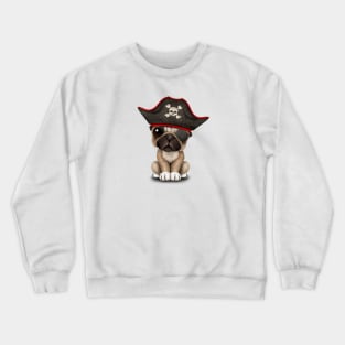 Cute Pug Puppy Pirate Crewneck Sweatshirt